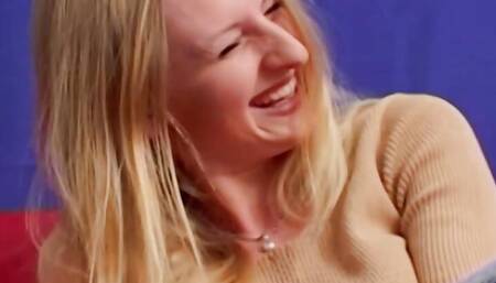 An amazing blonde girl from Germany loves riding a hard cock