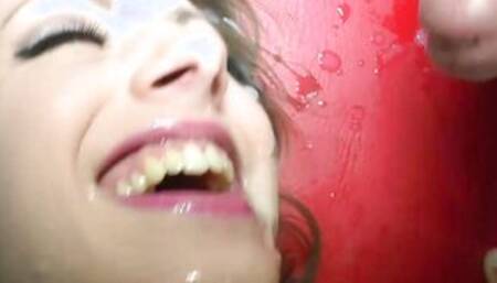 Thin Teenage Girls got a lot of cum during the German Sex Party