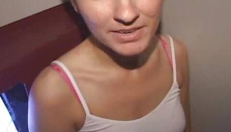 Preachers Daughter Sheltered Girl Enjoys SUCKING DICK in Glory Hole as Acne faced shy bitch!