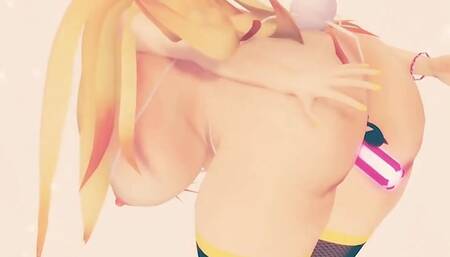 Cute BBW Dance + Hard Dildo Fuck (3D HENTAI)