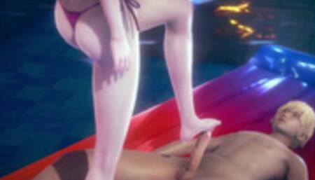 LOL League of Legeds - Jinx Hard sex in a pool