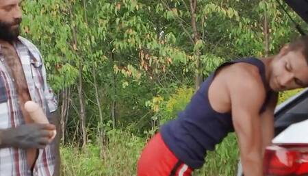 Theo Brady & Benjamin Blue Are On A Road Trip And Get Lost Then Markus Kage Comes To Fuck & Save Them - Twink Pop