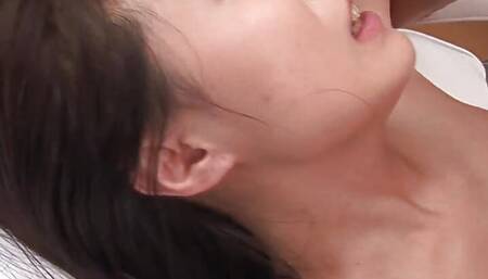 Japanese babe Hina Aizawa  sucks the masseur's hard cock uncensored.