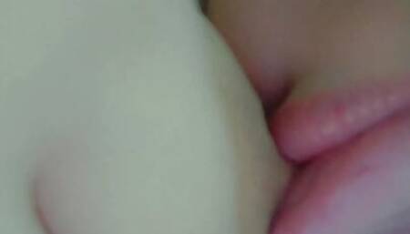 Fat slut has fun clamping & playing with clothes pins on nipples