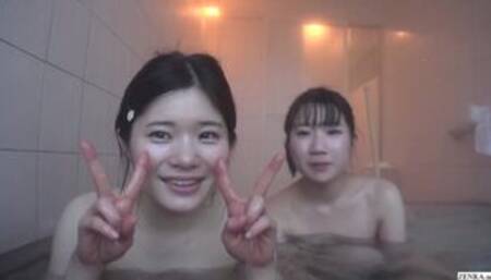 Adorable first Time Japanese Lesbians Private Vacation Video