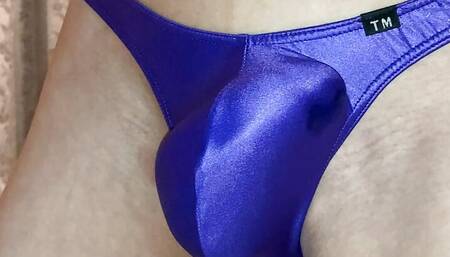 Shaved Cum in Bulging Thong