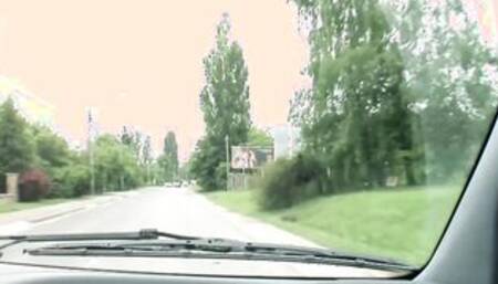 Big Boobed sexy Beauty pick up for a MMF three-way outdoors