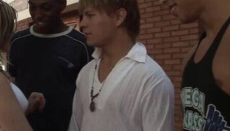 Amateur homemade Gang Bang with a slim spanish Teenage Women