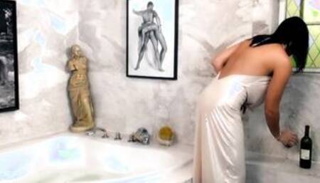 Hottie Plowed inside a Bathtub with a african haired German Bae