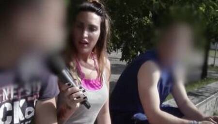 German street Casting with a sexual Thot and a bbcs