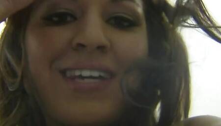 Ann Marie Rios plays with her pussy