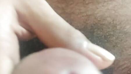 My Girlfriend shake and flash my cock  in bathroom