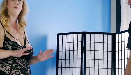 Lila Lovely smothers Rodney and gets a creampie