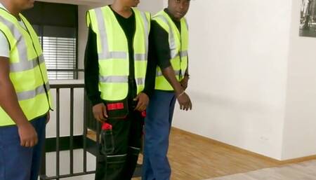 DP IR bosomy MILF gangbanged by BBC guys till mouth bukkake