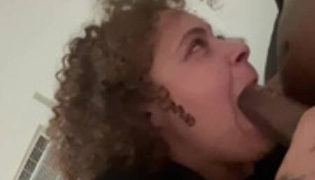 BBW Latina sucking BBC