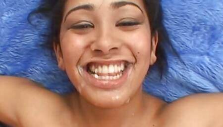 Awesome dark haired babe has amazing blowjob skills