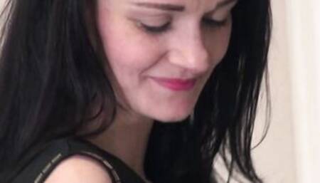 German slim older MILF inside nylon stockings point of view