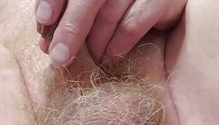 Tiny dick peeing and cumming