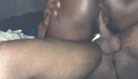 EBONY BLACK BBW FUCKS HARD DICK TILL WET