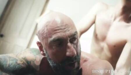 Stepdad Drew Sebastian rides stepson Tristan Hunters big dick