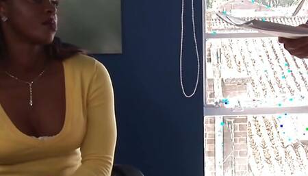 Black Goddess Jasmine Webb Lets Her Boss Lick and Fuck Her Black Pussy at The Office