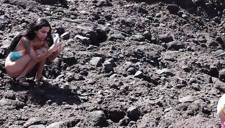 sweet Dulce and stunning Emma White alone at home