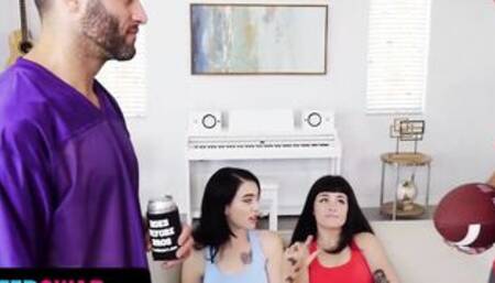 Bored Eighteen Corra Cox And Nova Vixen Gotten Boned By Football Stepdads