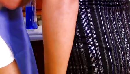 The cougar is a big slut with two small perky tits and a platinum blonde who gets penetrated in her pussy