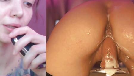 fuckmachine solo masturbation without using hands! ightning-fast hip movements up and down! bonga