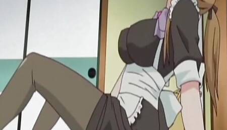 Anime maid masturbates and gets wet