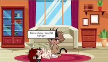 (NEW OCS!) Tricking a girl into sex | Gacha Straight Sex | Threesome | With sound |