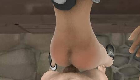 Sexy Tracer is getting fucked by muscular men in the basement wine cellar!(3d Japanese Korean Hentai)