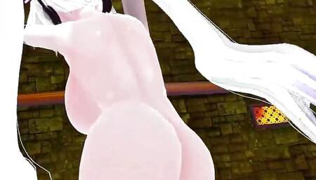 Thicc Miku Dance Hentai Vocaloid Nude Bass Knight Song MMD 3D White Hair Color Edit Smixix