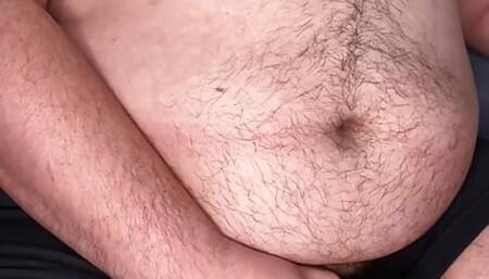 Chubby daddy bear is horny and jerks off hard