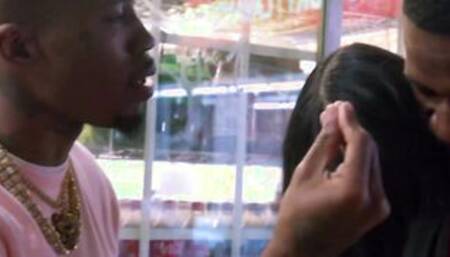 BLACKEDRAW Dark-haired sexy takes on two gigantic big black dick 2