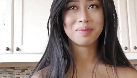 Jade Kush lets her stepdaddie fuck her hairy bush and cum inside