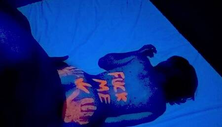 Fuck in the night with Fluoride paint