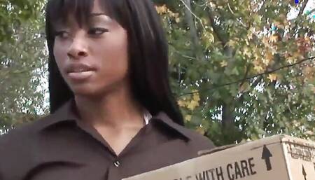 Imani Rose a naughty ebony with a hairy pussy fucking with a big black cock that breaks her pussy