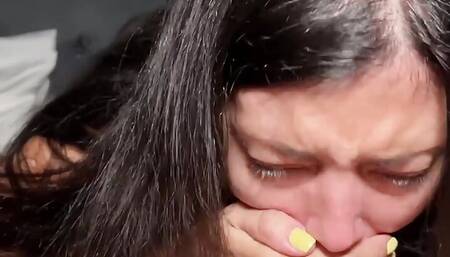 Hotel whore swallows all my cum