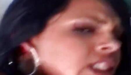 When Jerry didn't have a condom that sexy Latina Tori Avano decided to let him creampie her gaped open asshole