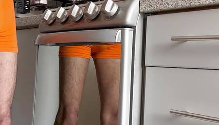 Dropping my boxers in the kitchen