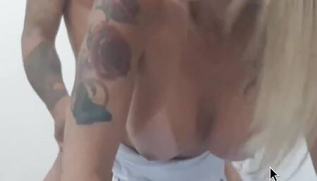 Busty blonde doing massage