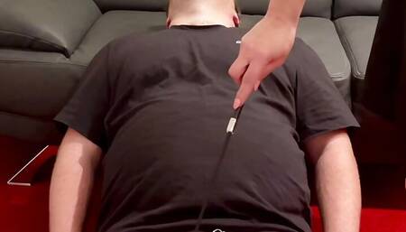 Lick my pussy and do not breathe or it will kick in the balls