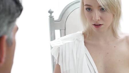 Inexperienced Blonde Trillium Meets Her Future Husband And Obeys Every Command