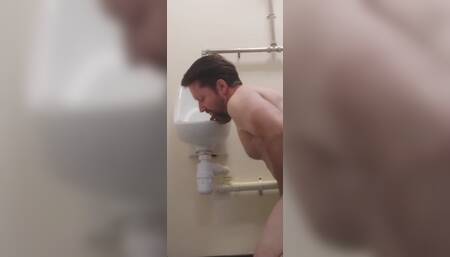 Urinal licking