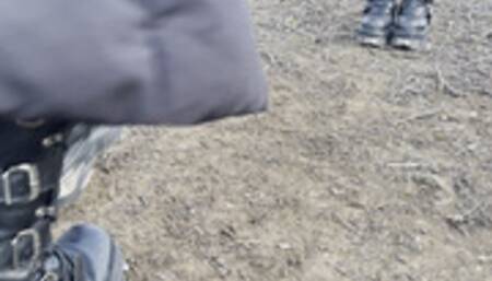 mac book pro destroyed with heels and new rocks in mud with food