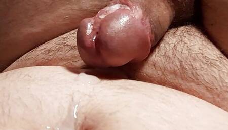 Wanking and cumming with vibrating anal plug inside of me