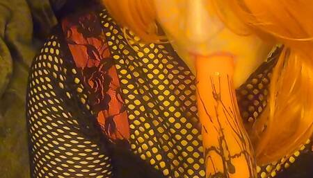 sissy slut practices sucking dick