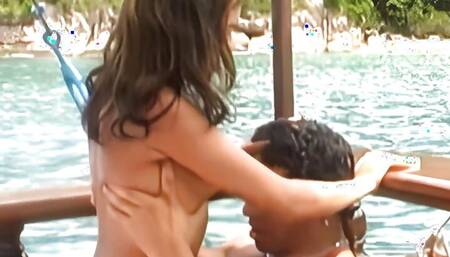 Sara Lemos Brunette With A Hairy Pussy Has Her Ass Pounded On A Sailboat