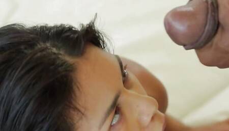 Asian anal MILF fucked and facialized by BBC neighbor